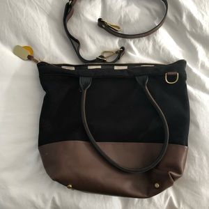 R. Riveter canvas and leather tote